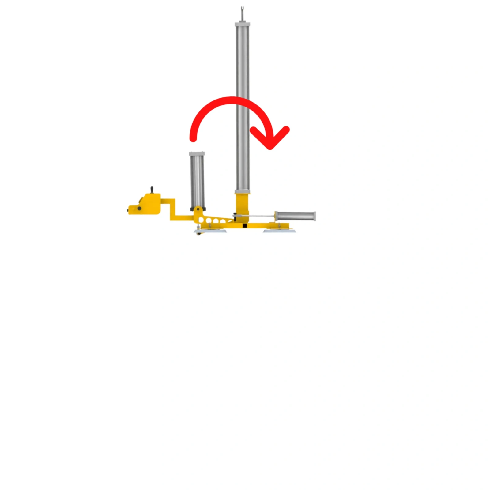 90 Degree Tilting Pneumatic Glass Manipulator for glass flipping handling